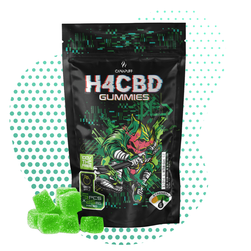 canapuff h4cbd gummies green apple