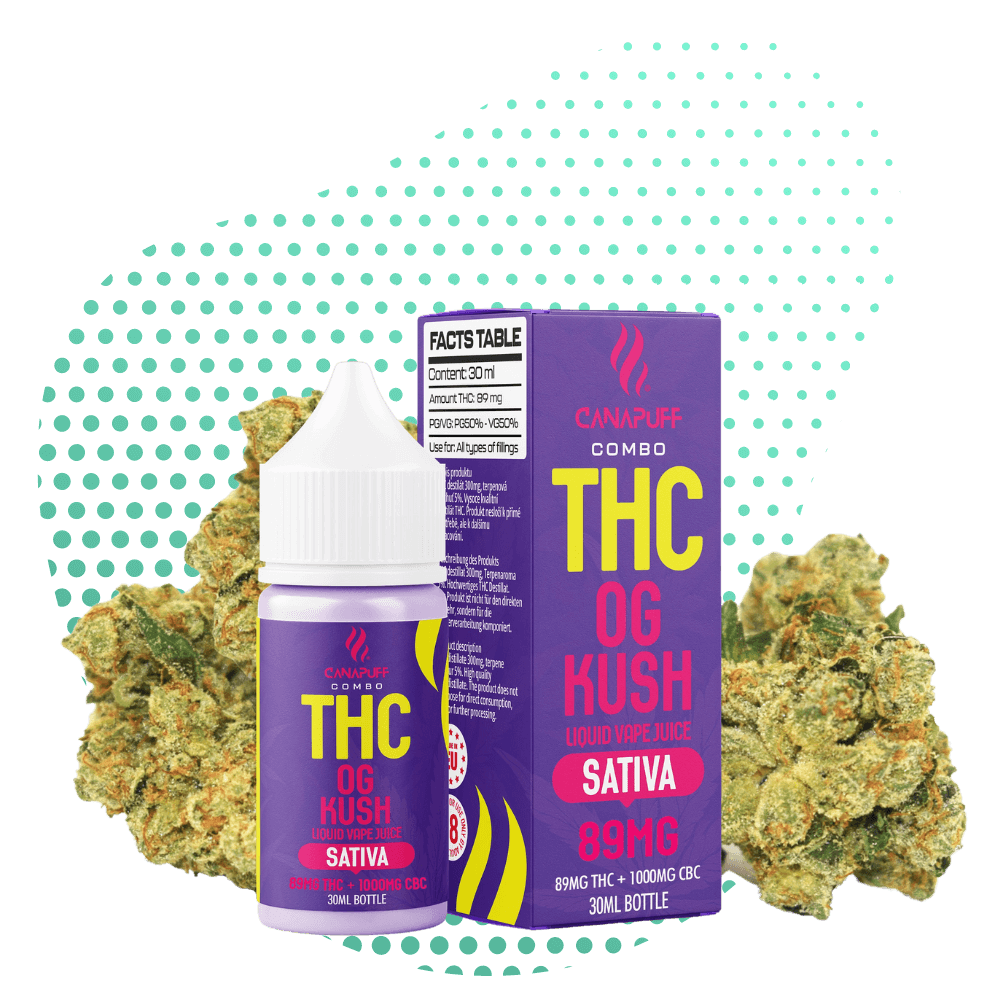 THC Liquid 89mg THC/1000mg CBC - OG Kush - 30ml Canapuff